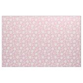 Weiße Damasken mit lackiertem, pastellrosa Hinterg Stoff (Yard (91,4 cm))