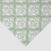 Weiße Damaskus Muster benutzerdefinierter Seitengr Seidenpapier (Ausschnitt)