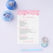 Weiße Damaskus und PinkPaisley-Spitze Flyer (Einzeln)