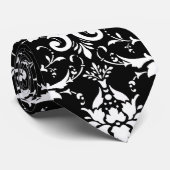 Weiße Damaskusmuster Krawatte (Gerollt)