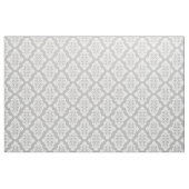 Weiße Damast-Rolle auf Aschen-Grau Stoff (Yard (91,4 cm))
