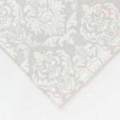 Weiße Damastapelle Fleecedecke (Ecke)