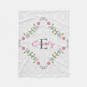 Weiße Damastapelle Fleecedecke (Vorderseite)