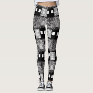 weiße Damen-Langleggings Leggings