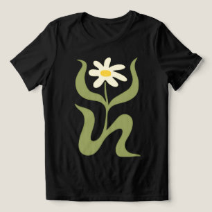 Weiße Damenbluse mit floralem Muster Tri-Blend Shirt