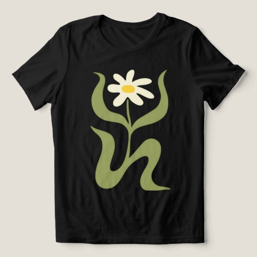 Weiße Damenbluse mit floralem Muster Tri-Blend Shirt (Design Vorderseite)