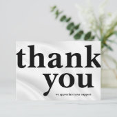 Weiße Dankeskarte Folge Instagram Shop (Stehend Vorderseite)