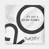 Weiße Dekade zum Geburtstag Magnet (Vorne)