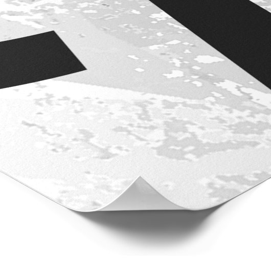 Weiße Dekade zum Geburtstag Poster (Ecke)