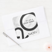 Weiße Dekade zum Geburtstag Quadratischer Aufkleber (Umschlag)