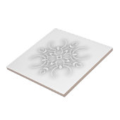 Weiße dekorative Blume Fliese (Seite)