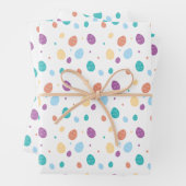 Weiße, dekorierte Ostereier-Muster Geschenkpapier Set (Beispiel)