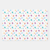 Weiße, dekorierte Ostereier-Muster Geschenkpapier Set (Vorderseite)