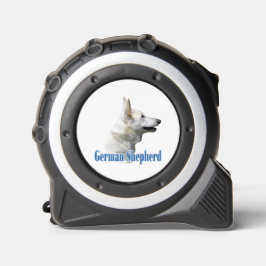 Weiße deutsche Hirtenbezeichnung - Schaltfläche Maßband