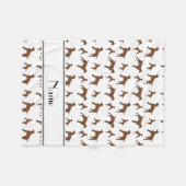 Weiße deutsche Hunde des kurzhaarigen Zeigers des Fleecedecke (Vorderseite (Horizontal))