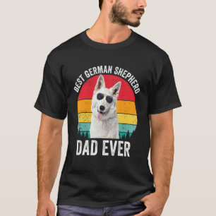 Weiße Deutsche Schäferhund-Vater Vintage Hund Besi T-Shirt