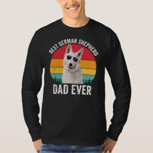 Weiße Deutsche Schäferhunde Dad Vintage Hundeliebh T-Shirt