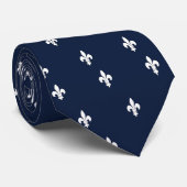 Weiße Diagonale Lilie Krawatte (Gerollt)