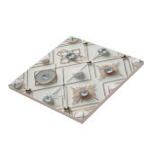 Weiße Diamant Mid-Century-Modern Fliese (Seite)