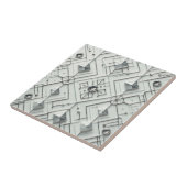 Weiße Diamant Mid Century Modern Fliese (Seite)