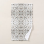 Weiße Diamant-Mittelmoderne Handtuchgarnitur Badhandtuch Set (Handtuch)