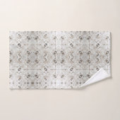 Weiße Diamant-Mittelmoderne Handtuchgarnitur Badhandtuch Set (Handtuch)