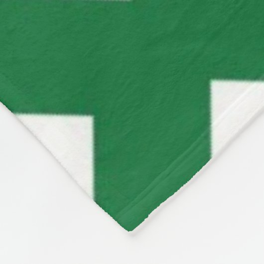 Weiße Diamanten auf Grün Fleecedecke (Ecke)