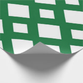 Weiße Diamanten auf Grün Geschenkpapier (Ecke)