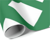 Weiße Diamanten auf Grün Geschenkpapier (Rolleneckpunkt)