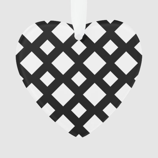 Weiße Diamanten auf schwarz Ornament (Vorderseite)