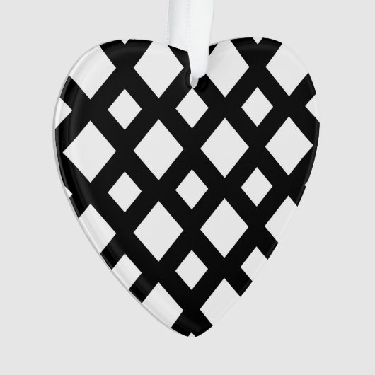 Weiße Diamanten auf schwarz Ornament (Vorderseite)