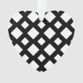 Weiße Diamanten auf schwarz Ornament (Rückseite)