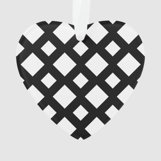 Weiße Diamanten auf schwarz Ornament (Rückseite)