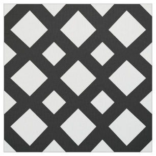 Weiße Diamanten auf schwarzem geometrischem Geweb Stoff