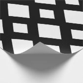 Weiße Diamanten auf Schwarzem Geschenkpapier (Ecke)
