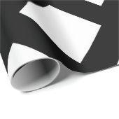Weiße Diamanten auf Schwarzem Geschenkpapier (Rolleneckpunkt)