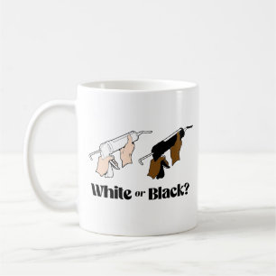 Weiße Dichtmasse oder schwarze Dichtmasse Kaffeetasse
