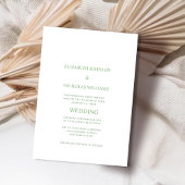 Weiße digitale Hochzeitsvorlage Einladung