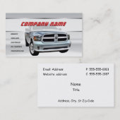 Weiße Dodge-Lieferwagen-Geschäfts-Karten Visitenkarte (Vorne/Hinten)