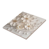 Weiße Dogwood-Blume Keramik Tile Fliese (Seite)