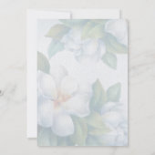 Weiße Dogwood-Blüten Einladung (Rückseite)