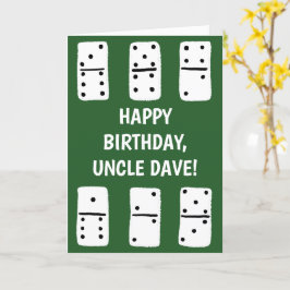 Weiße Dominosteine auf grün Personalisiert Karte