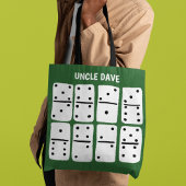 Weiße Dominosteine auf grün Personalisiert Tasche
