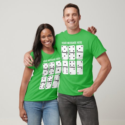 Weiße Dominosteine mit schwarzen Punkten Personali T-Shirt (Unisex)