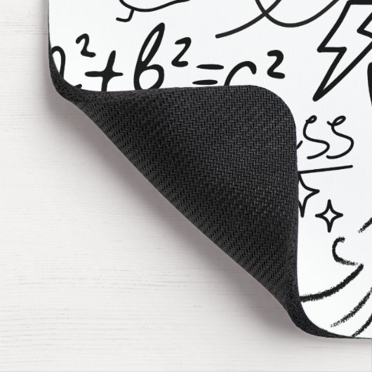 Weiße Doodles Mousepad (Ecke)