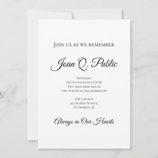 Weiße Doppel-Daffodil-Blume Feiern des Lebens Einladung (Rückseite)