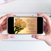 Weiße Doppel-Daffodische Blume Ostern Abendessen Einladung