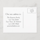 Weiße Doppel-Dioden Adressänderung Ankündigungspostkarte (Rückseite)