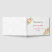 Weiße Dosierung und Blume Gästebuch (Voll)