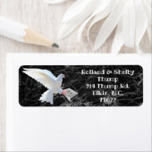 WEISSE DOVE-HALTUNG BIBLE ETIKETT (Insitu)